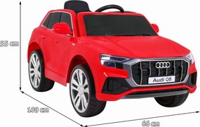 Masinuta Electrica cu acumulator pentru copii NOVOKIDS™ Audi Q8 Lift , Roti din Cauciuc EVA, 3-8 ani , Usi cu deschidere , Baterie12V, 2 Viteze,