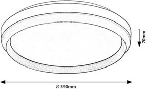 Plafoniera LED moderna Fontana maro, alb