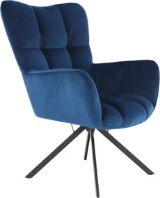 Scaun de design, ţesătură albastră, KOMODO