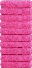 vidaXL Prosoape de mâini premium SOLUND 10 buc. roz 50x100cm 600 gsm
