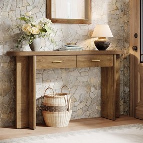 MAM33 - Masa Consola cu colturi rotunjite, 160 cm, masuta hol, living, dining, dormitor - Maro