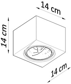 Plafonieră SEIDA 1xGU10/40W/230V