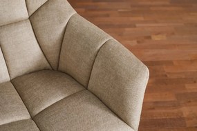 Set de 2 scaune pivotante PAPILLON catifea greige/ bej