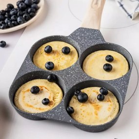 Tigaie cu 4 compartimente Klausberg KB 7822, 18,5 cm, Finisaj marmura, Inductie, Gri