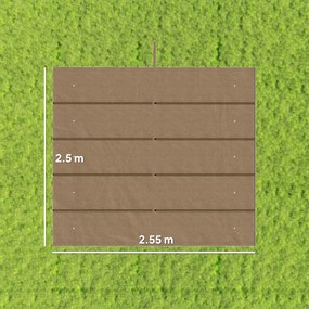 Outsunny Tettuccio di Ricambio per Gazebo 3x3 m con 10 Fori di Drenaggio Grigio | Aosom Romania