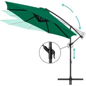 Umbrela de soare suspendata 2,7 m-verde