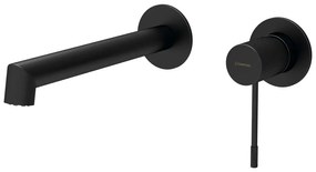 Baterie negru-mat pentru chiuvetă încastrată (1 ieșire) Solaris – Sapho