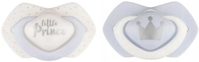 Canpol Babies 2 buc suzete simetrice din silicon, 0-6m, Micul Print, albastru