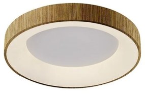 Plafoniera LED inteligenta design circular NISEKO II Wood 38cm