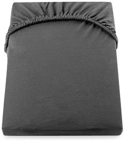 Cearșaf de pat cu elastic DecoKing Nephrite, 180–200 cm, gri închis