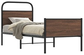 vidaXL Cadru de pat fără saltea 80x200cm Stejar maro lemn prelucrat