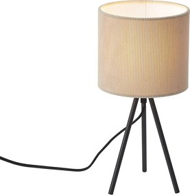 Lampă de masă modernă gri-maroniu cu abajur de catifea - Luz