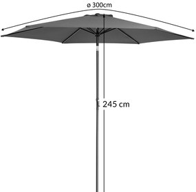 Deuba Floarea soarelui de gradina Ø300 cm - antracit