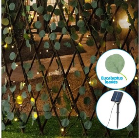 Aigostar - Decorațiune solară LED 148xLED/2x1,2m IP65 alb cald eucalipt