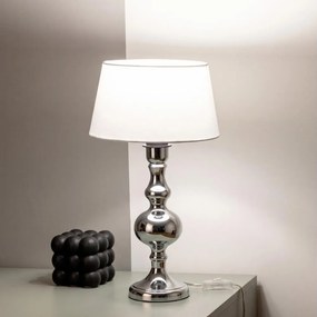 BRILAGI - Lampă de masă CERIA 1xE27/60W/230V Ø 25 cm crom lucios/albă