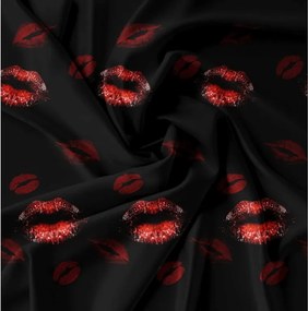 Lenjerie de pat din microfibra RED KISS negru Dimensiune lenjerie de pat: 70 x 80 cm | 140 x 200 cm