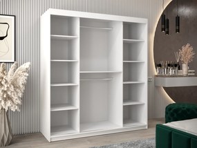 Dulap de haine 180 cm Eclipse (Alb mat + Alb mat). 1063413