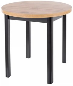 Masa rotunda Adam stejar artizan/negru ø80 cm