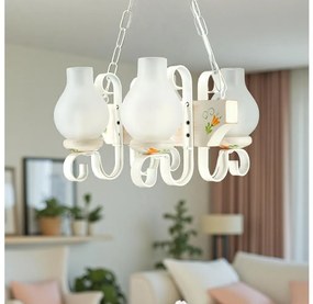 Brilagi - Lustru cu lanț QUEEN 4xE14/40W/230V fag/crem