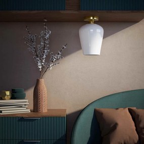 Plafoniera design italian din alama si sticla Talis