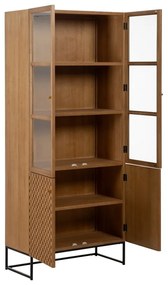 Vitrină în culoare naturală cu aspect de lemn de frasin 84,5x198 cm – Ixia