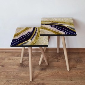 Set 2 Masute Auxiliare 2SHP294, MDF, Multicolor