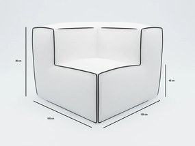 Fotoliu puf Zipp Sofa (Alb). 1054598