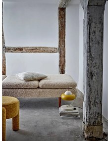 Scaun tip taburet galben ocru tapițat Bruno – Bloomingville