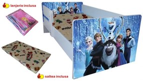 Pat copii Frozen ,saltea cadou,lenjerie inclusa