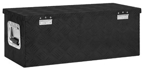 Cutie de depozitare, negru, 70x31x27 cm, aluminiu Negru, 70 x 31 x 27 cm, 1