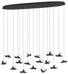 Lustră LED dimabilă pe cablu Eglo 390353 PARATEBUENO 17xLED/3W/230V negru