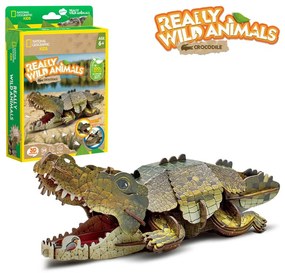 NATIONAL GEOGRAPHIC ANIMALE SALBATICE PUZZLE 3D CROCODIL 54 PIESE - CUBIC FUN (CUDS1076h)