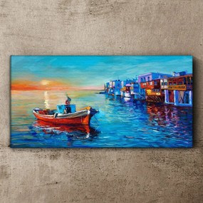 Tablou canvas apus de soare de mare