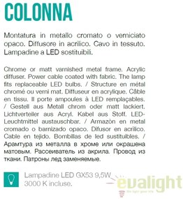 Lampadar LED / Lampa de podea design modern COLONNA PT4 alba 177199