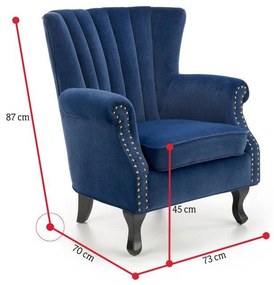 Supermobel Scaun TITAN, 73x87x70, albastru/negru