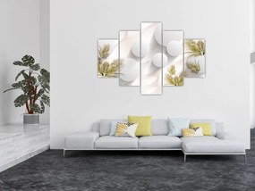 Tablou - 3D cercuri cu flori (150x105 cm)