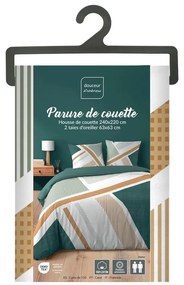 Lenjerie de pat albă din bumbac pentru pat dublu, extinsă 240x220 cm Zephyr – douceur d'intérieur