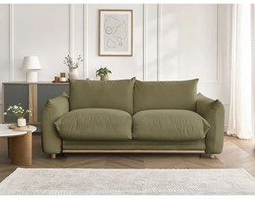Canapea verde extensibilă 234 cm Ernest – Bobochic Paris