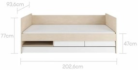Pat canapea So Sixty 90x200 cm