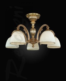 Lustra aplicata din alama cu 5 brate design italian 7125