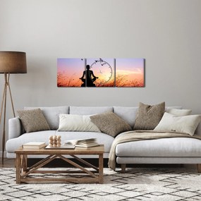Tablou - Meditații (cu ceas) (90x30 cm)