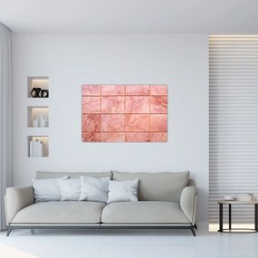 Tablou - Roz, gresie marmorată (90x60 cm)