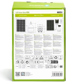 Lustră LED solară cu senzor Aigostar LED/70W/12V 6000 mAh 6500K d. 12 cm