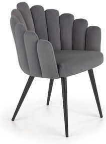 Scaun de bucaterie Yara, gri/negru