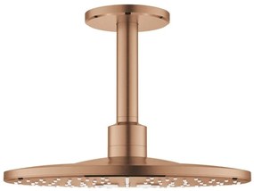 Palarie dus fix Grohe Rainshower 310 SmartActive, O31 cm cu brat, montaj pe tavan, cupru mat (brushed warm sunset)