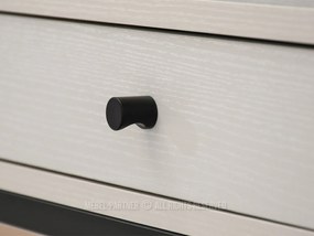 Masă PC Kaplan (lemn alb + negru). 1109767