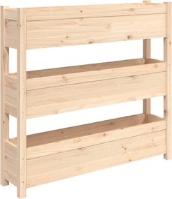 vidaXL Jardinieră, 112x25x104,5 cm, lemn masiv de pin