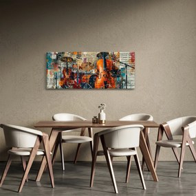 Tablou - Instrumente muzicale (120x50 cm)