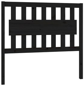 818559 vidaXL Tăblie de pat, negru, 105,5x4x100 cm, lemn masiv de pin