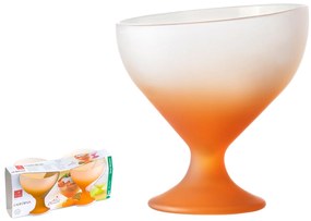 Set 2 Cupe desert cu picior, California, 230 ml, portocaliu
